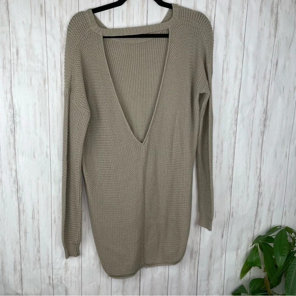 LF Millau open back taupe sweater